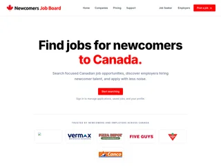Newcomers Job Board screenshot preview