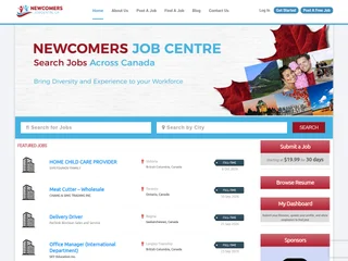 Newcomers Job Centre platform preview