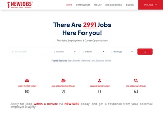 NEWJOBS platform preview NEWJOBS platform preview