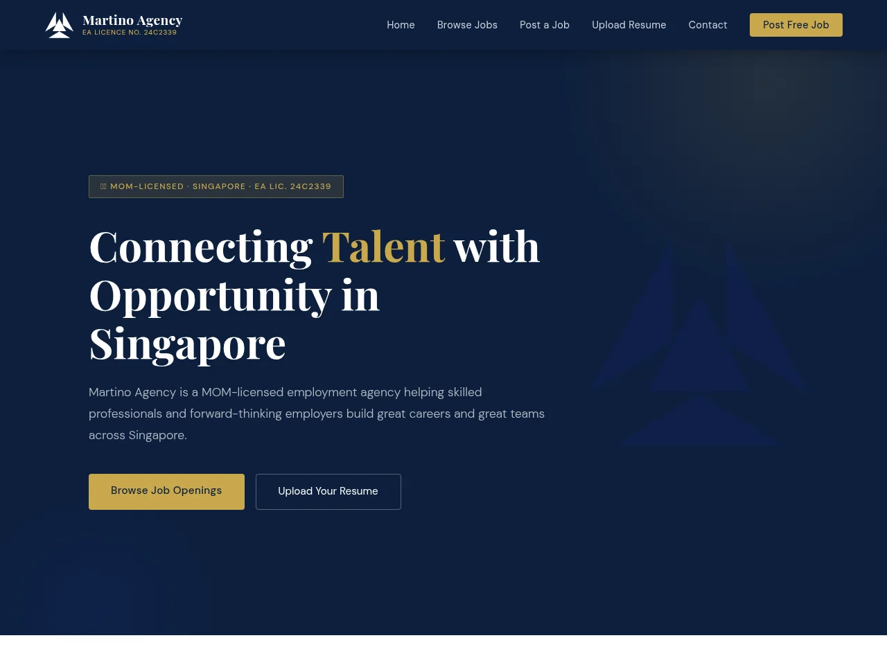 Martino Agency screenshot Martino Agency website screenshot