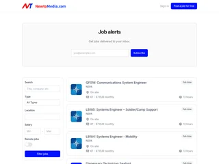 Newtomedia Job Board screenshot preview Newtomedia Job Board screenshot preview