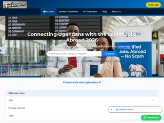 New Ugandan Jobs Abroad platform preview