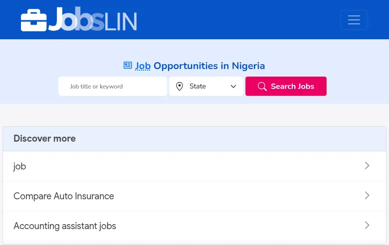 Jobslin screenshot Jobslin job board platform screenshot showing job search interface