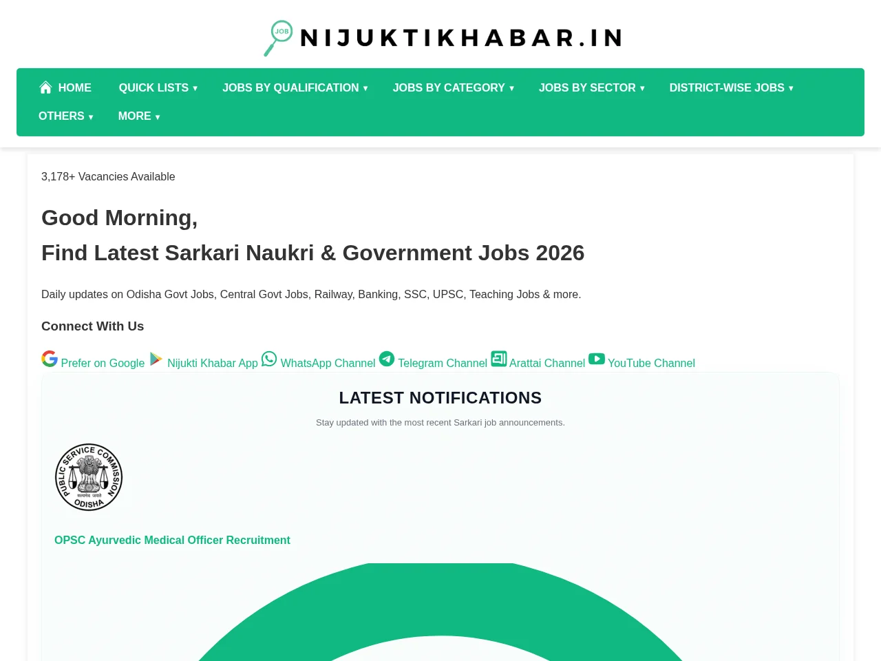 Nijukti Khabar screenshot Nijukti Khabar job board platform screenshot showing job search interface
