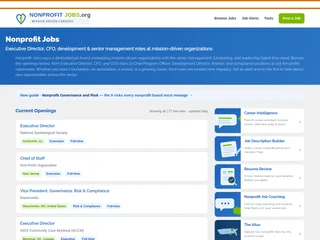 Nonprofit Jobs platform preview