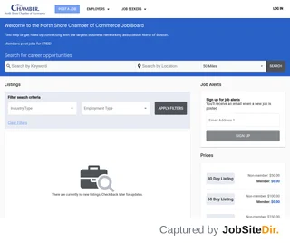 North Shore Chamber of Commerce Job Board platform preview