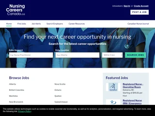 Nursing Careers Canada screenshot preview