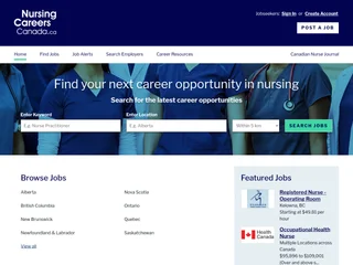 Nursing Careers Canada platform preview Nursing Careers Canada platform preview