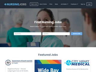 Nursing Jobs Australia and New Zealand platform preview