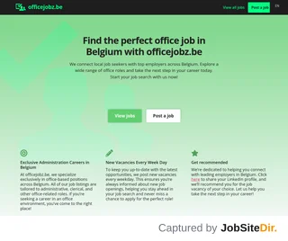 Officejobz.be platform preview Officejobz.be platform preview