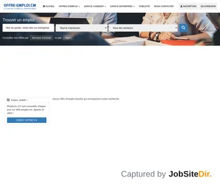 Offre-emploi.cm platform preview