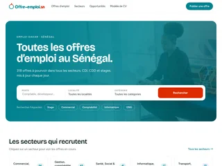 Offre-emploi.sn platform preview Offre-emploi.sn platform preview