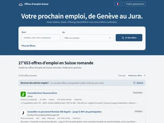 Offres d'emploi Suisse screenshot preview
