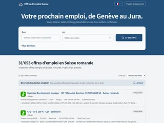 Offres d'emploi Suisse platform preview