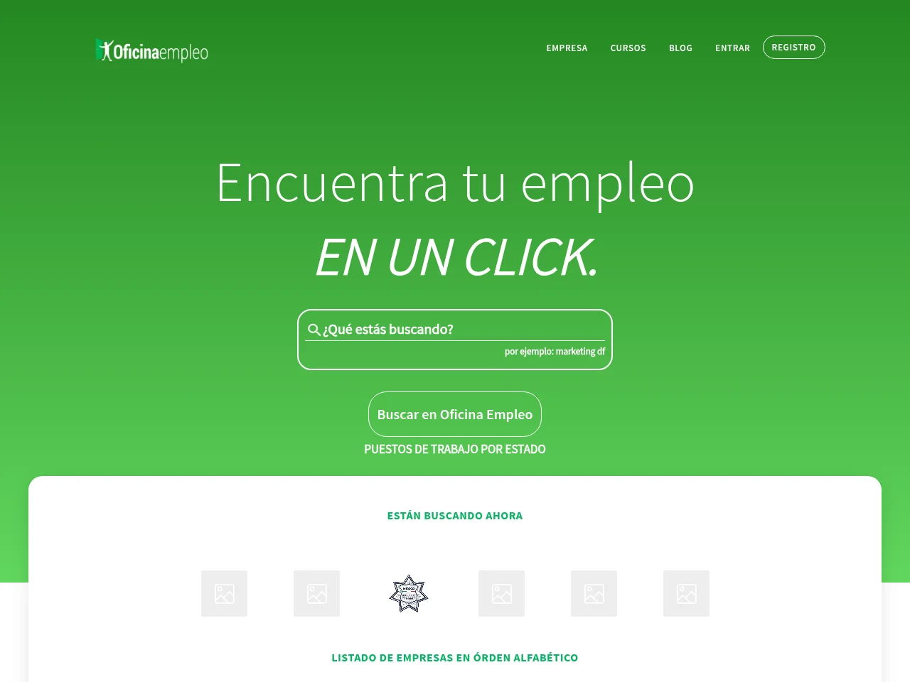Oficina Empleo screenshot Oficina Empleo job board platform screenshot showing job search interface