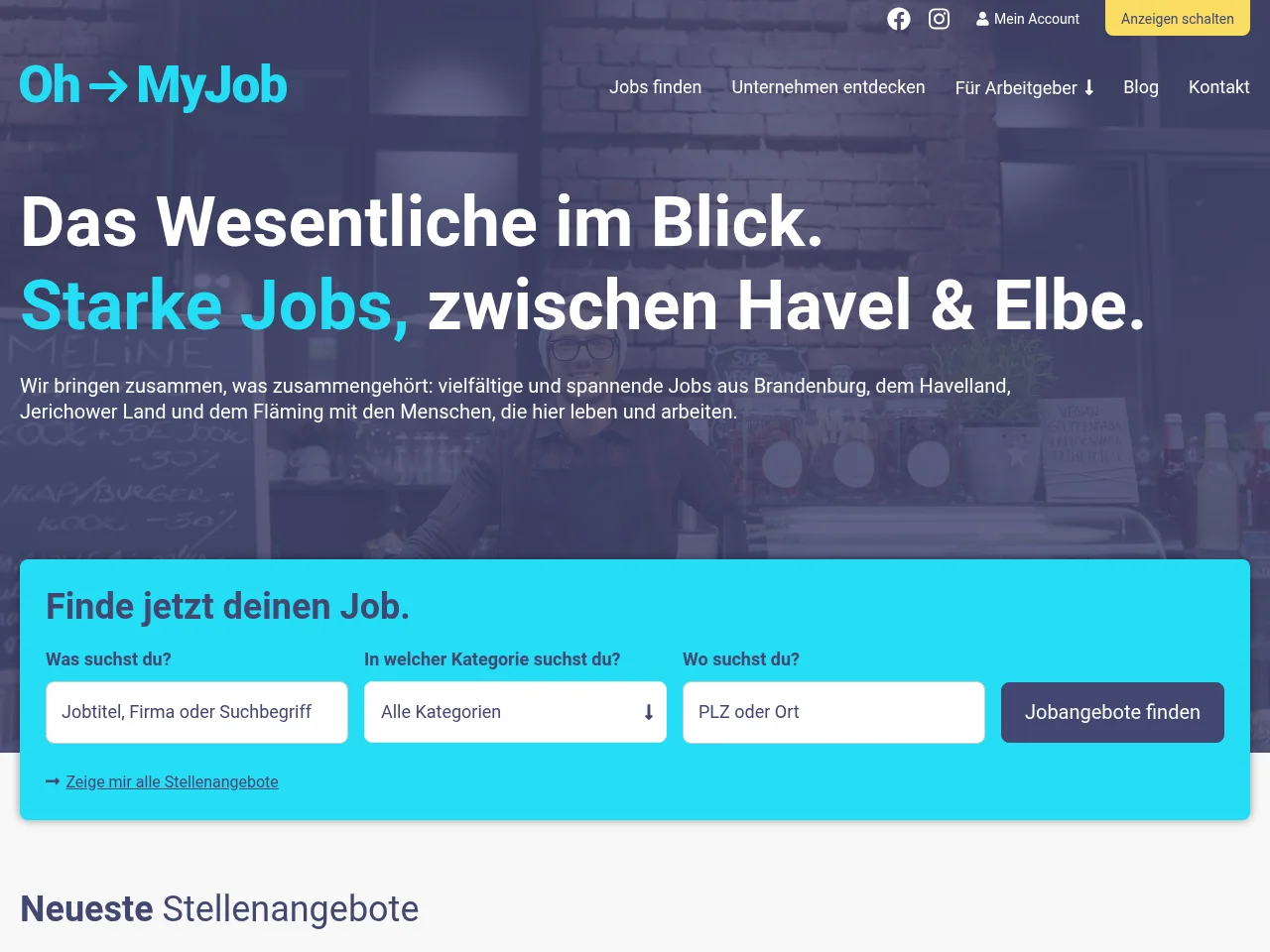 OhMyJob screenshot OhMyJob job board platform screenshot showing job search interface
