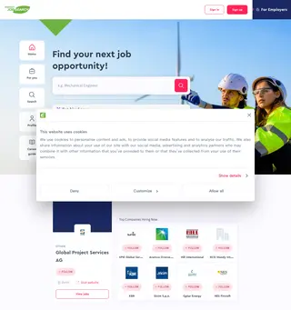 Energy JobSearch platform preview