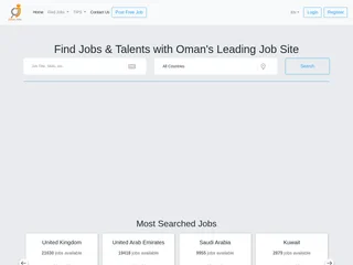 Oman Jobs platform preview