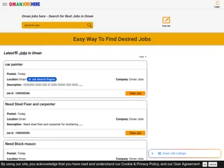 Oman Jobs Here platform preview