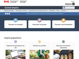 Guichet-Emplois platform preview