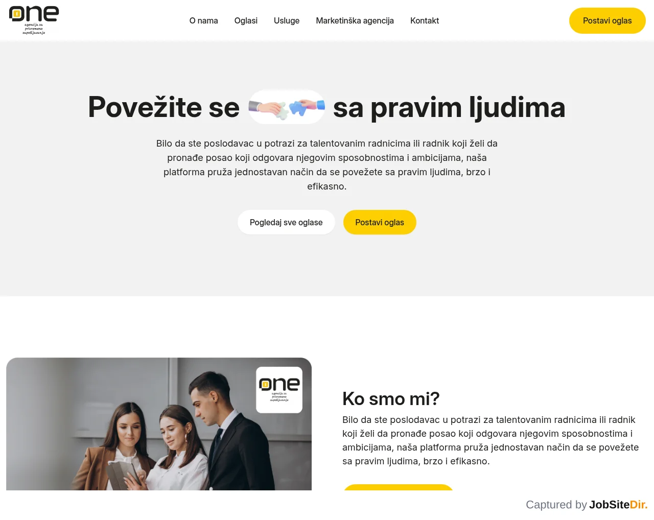 One Agency screenshot One Agency website screenshot