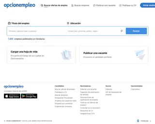 Opcionempleo.hn platform preview