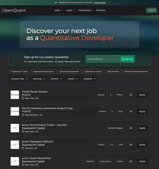 OpenQuant platform preview OpenQuant platform preview