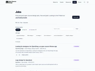 Open Source Design Jobs platform preview Open Source Design Jobs platform preview