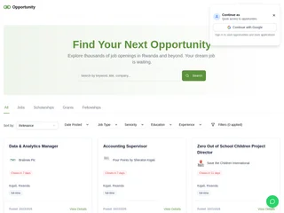Opportunity in Rwanda platform preview Opportunity in Rwanda platform preview