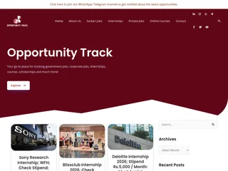Opportunity Track platform preview Opportunity Track platform preview