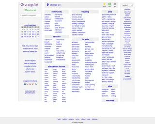 craigslist: orange co screenshot preview