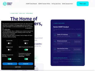OSINT Jobs platform preview