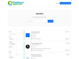 Outdoor Work Australia platform preview Outdoor Work Australia platform preview