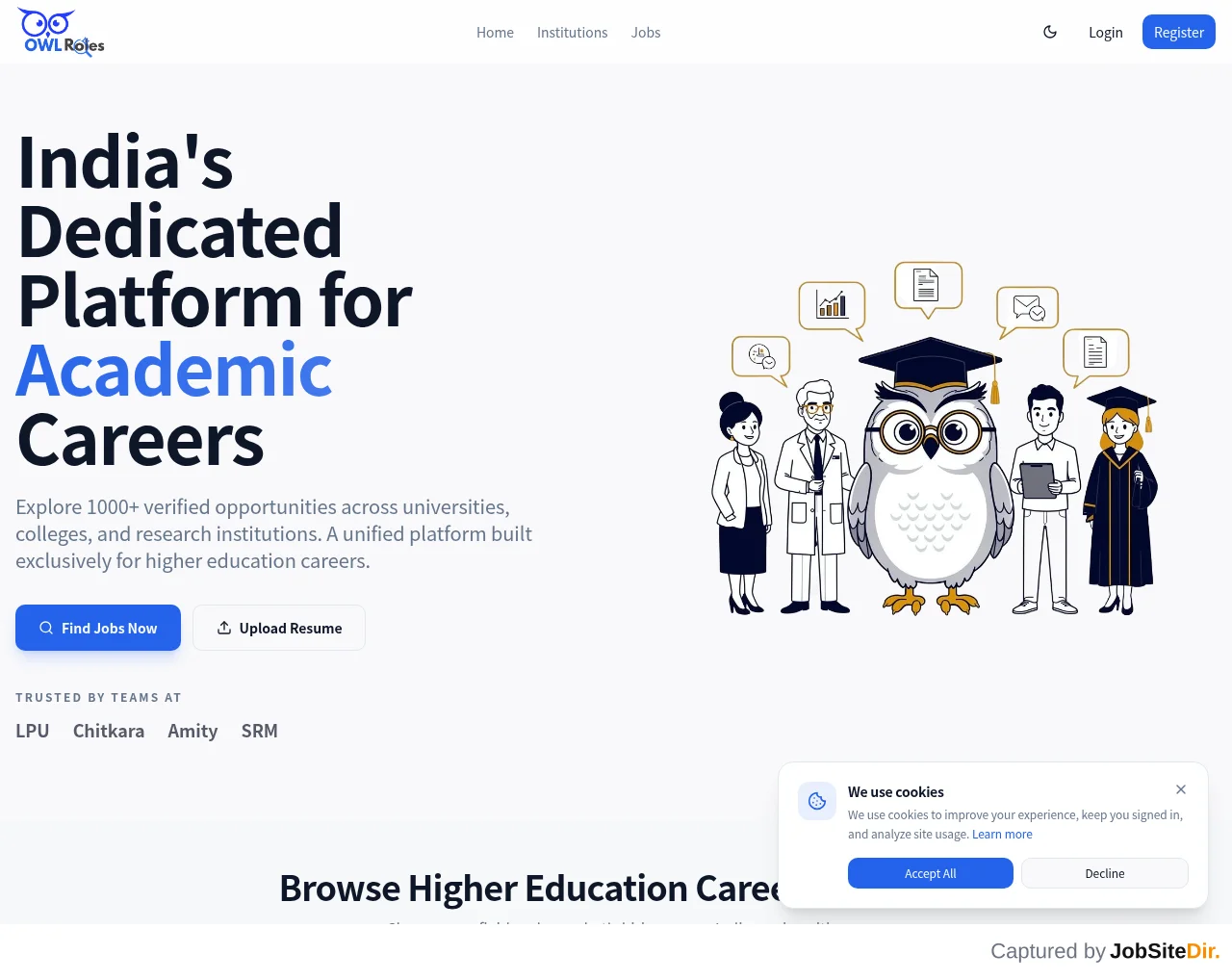 OWL ROLES website screenshot