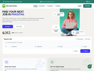 Pak Jobs Portal platform preview Pak Jobs Portal platform preview