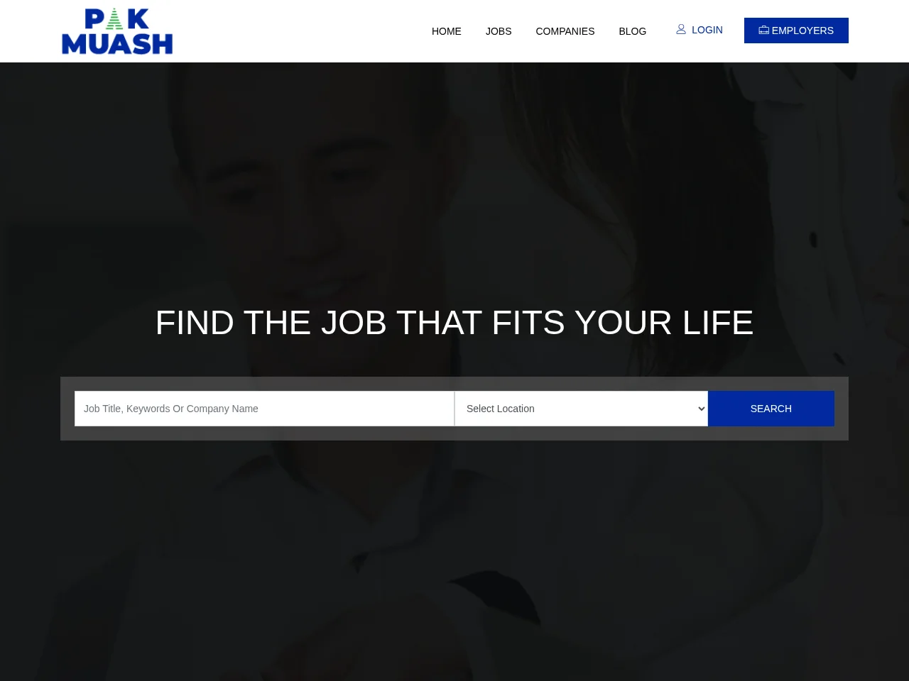 Pak Muash Portal screenshot Pak Muash Portal job board platform screenshot showing job search interface