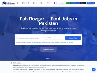 Pak Rozgar platform preview Pak Rozgar platform preview