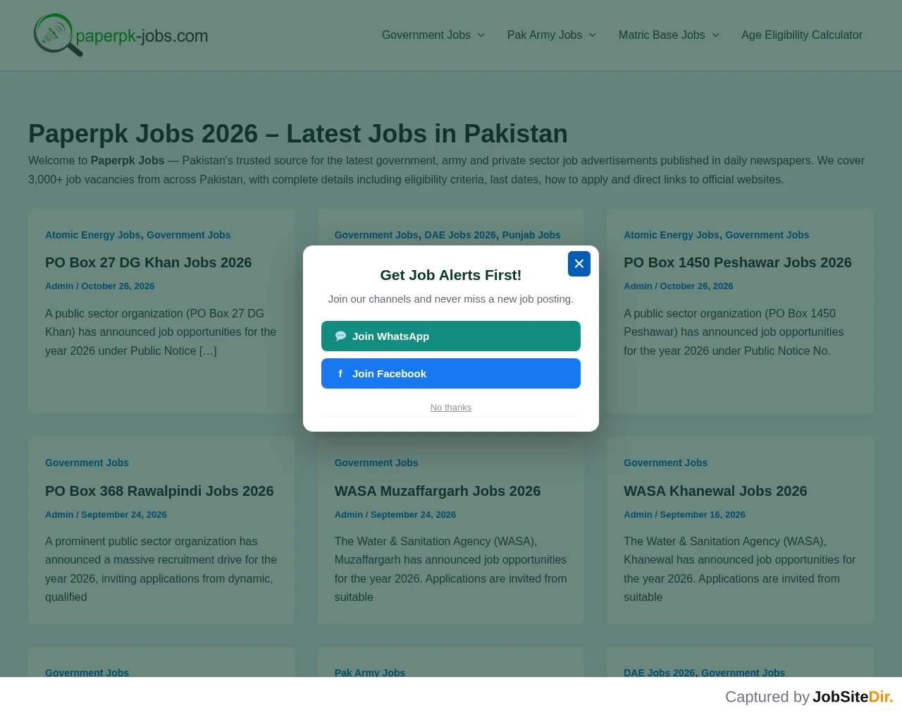 Paperpk Jobs screenshot Paperpk Jobs website screenshot
