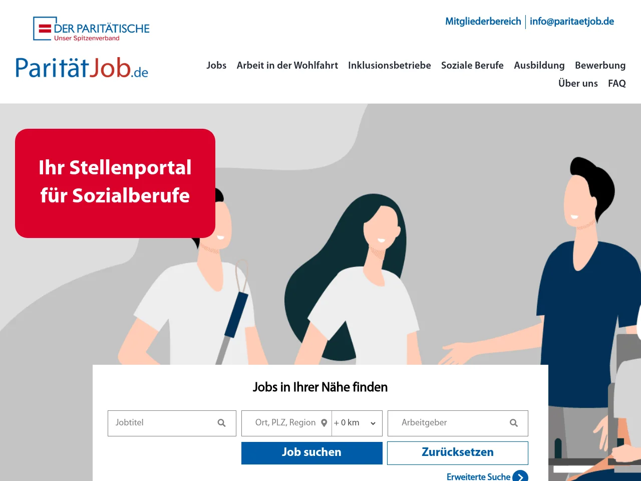 ParitaetJob.de screenshot ParitaetJob.de job board platform screenshot showing job search interface
