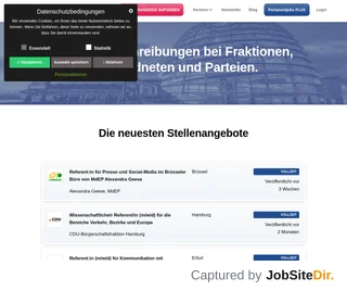 Parlamentjobs platform preview Parlamentjobs platform preview