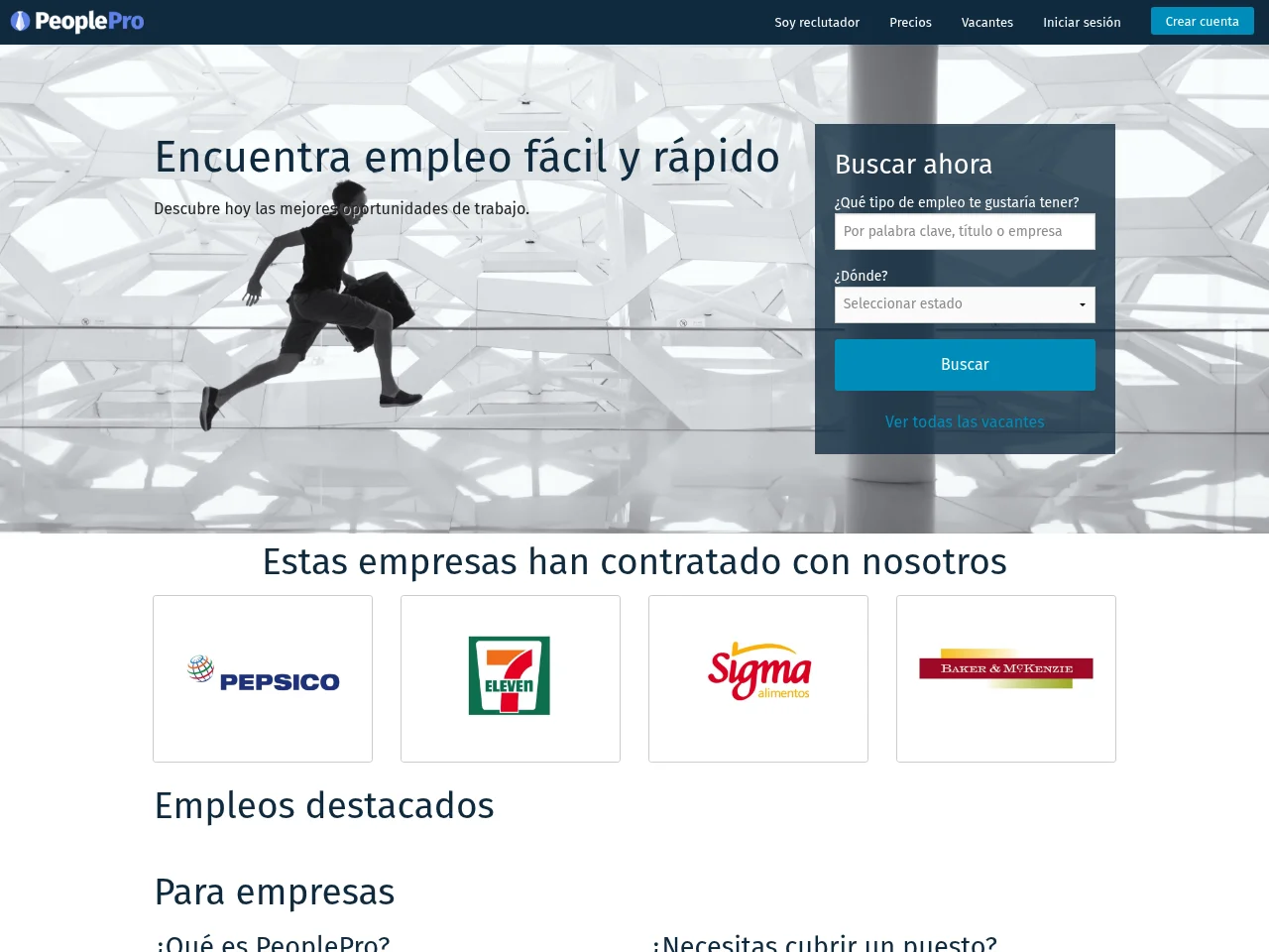 PeoplePro screenshot PeoplePro job board platform screenshot showing job search interface