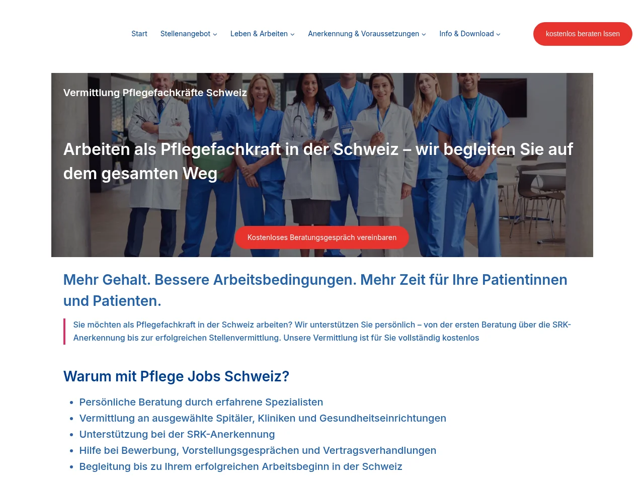Pflege Jobs Schweiz screenshot Pflege Jobs Schweiz job board platform screenshot showing job search interface