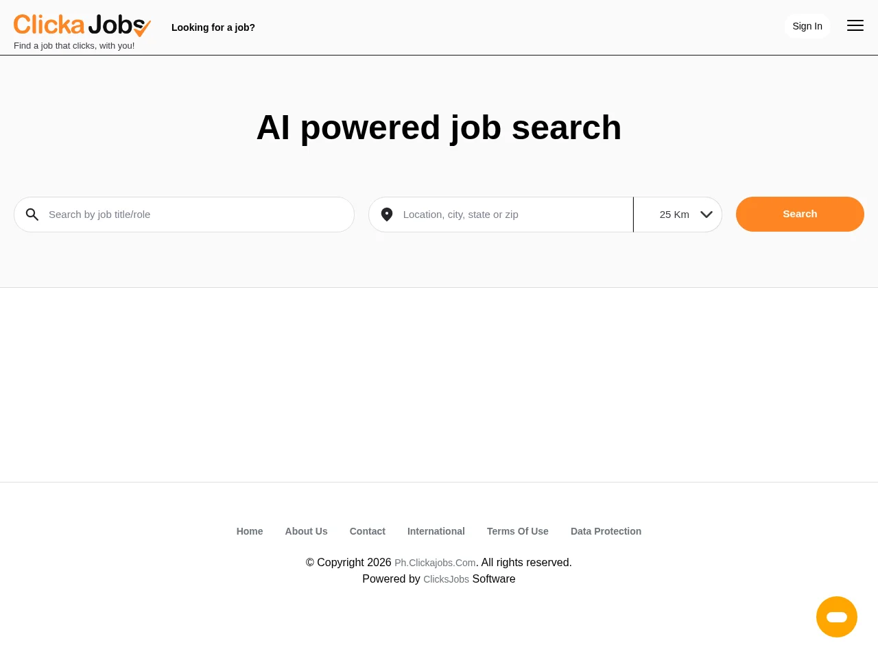 ClicksJobs website screenshot