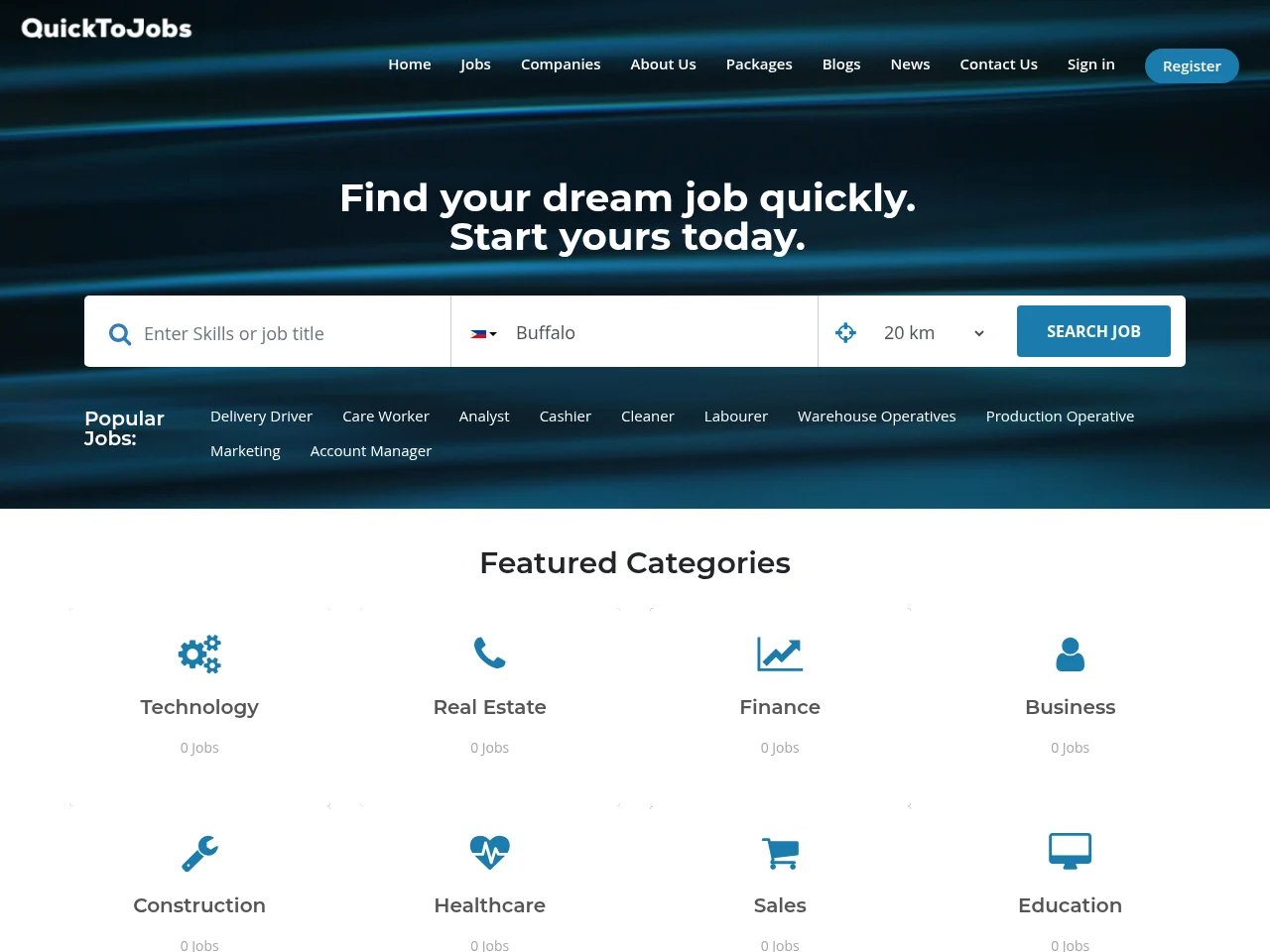 QuickToJobs Philippines screenshot QuickToJobs Philippines job board platform screenshot showing job search interface
