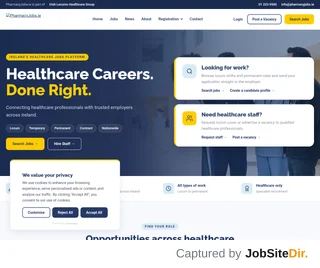 PharmacyJobs.ie platform preview