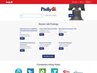 PhillyJobs platform preview PhillyJobs platform preview