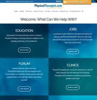 PhysicalTherapist.com platform preview