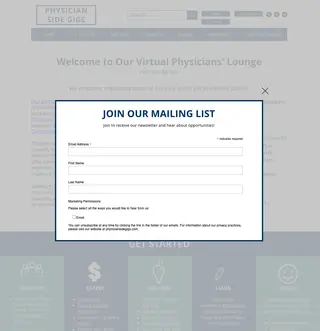 Physician Side Gigs platform preview