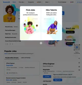 bossjob platform preview
