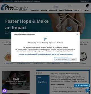 Pitt County, NC platform preview